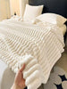 1pc Soft Vintage Style Faux Fur Blanket - Cozy Choice For Sofa And Chair, Striped Pattern, Machine Washable, Polyester Blend, Comfortable For All Seasons, Chair/Bed Cover | Soft Blanket | Polyester Blend, Rabbit Decor