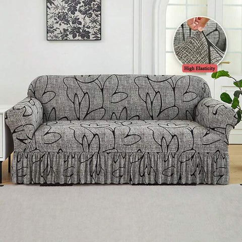 XM-Mirelitho 1PC Geometric Skirt Sofa Cover Elastic Living Room Sofa Protective Cover
