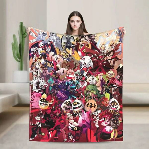 Hazbins Hotels Anime Blankets Quality Soft Warm Bedding Throws Winter Decorative Living Room Print Bedspread