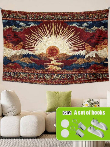 Bohemian-Style Mandala Tapestry,Garden Flags, Birthday Gifts, Gift Room Banners, Wall Banners, University Dormitory Decoration, Outdoor, Family, Wedding,Bedroom, Living Room, Office, Festivals,Camping, Beach,Yoga Party Decoration