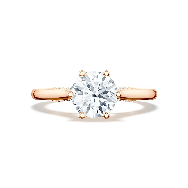 Marquise - Cut Women's Diamond Rings in Palladium for a Unique and Elongated ShapeSimply Tacori Round Engagement Ring Setting