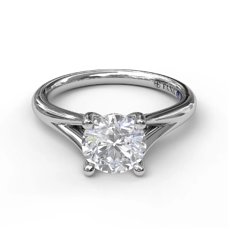 Tennis - Style Women's Diamond Rings with a Continuous Row of Diamonds for a Classic and Versatile LookFana 14K White Gold .03ctw 4 Prong Style Diamond Semi-Mount Engagement Ring