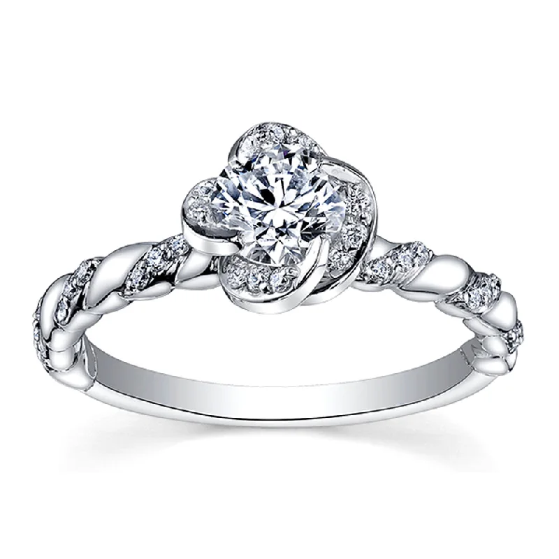 Marquise - Cut Women's Diamond Rings in Palladium for a Unique and Elongated ShapeWind's Embrace Round Canadian Diamond Ring