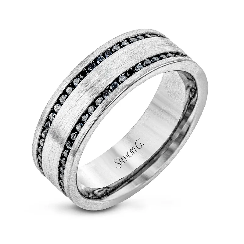 Princess - Cut Women's Diamond Rings in White Gold with a High - Clarity Diamond for a Modern LookSimon G Black Diamond and Grey Gold Ring