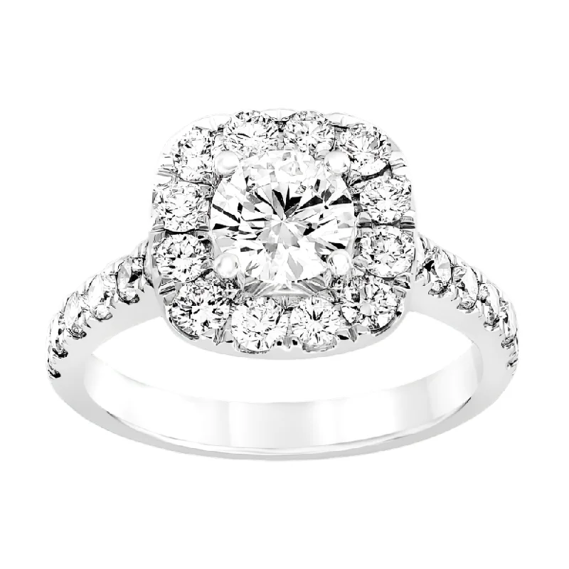 Men's Diamond Engagement Rings with Platinum Band and Halo Setting for a Luxury Proposal2ctw (7/8ct Center) Certified Lab-Grown Diamond Halo Engagement Ring