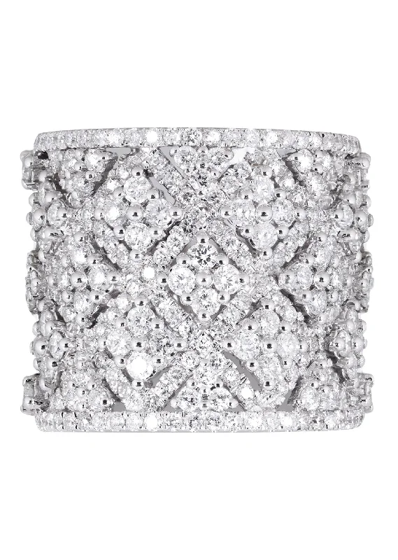 Signature - Design Women's Diamond Rings with a Brand - Specific Pattern and High - Quality Diamonds14K Ladies Diamond Cocktail Ring | 2.71 Carats | 13.7 Grams