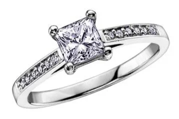 Tennis - Style Women's Diamond Rings with a Continuous Row of Diamonds for a Classic and Versatile Look(0.46cttw) 18K White Gold  Palladium Ring