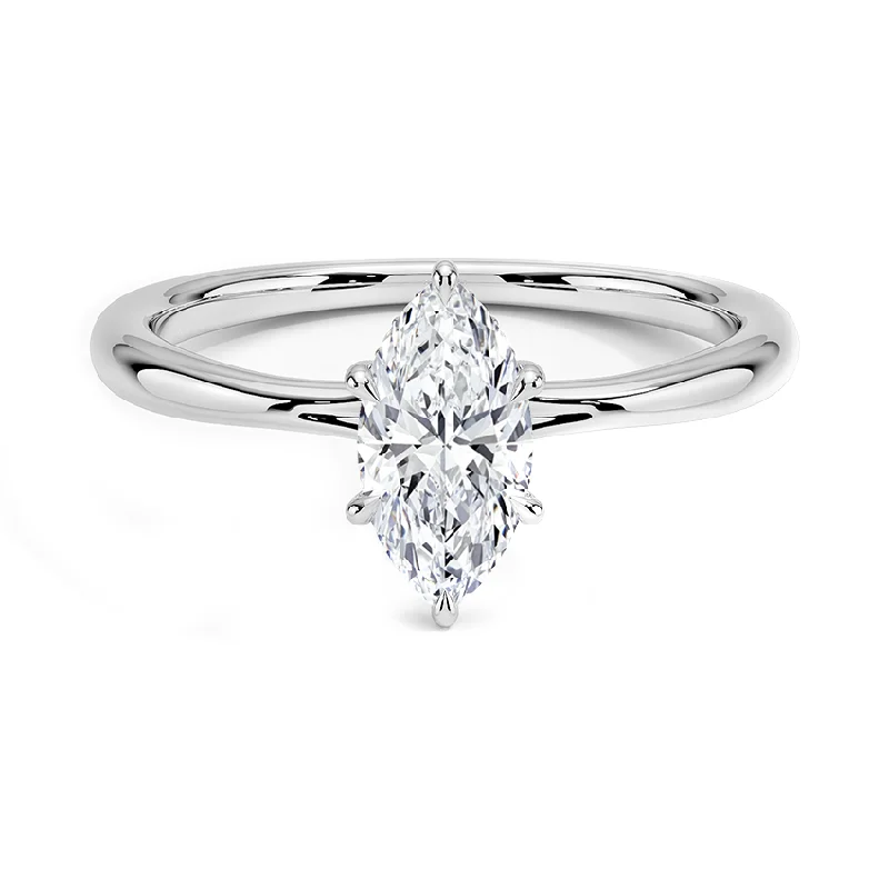 Men's Diamond Engagement Rings with Platinum Band and Halo Setting for a Luxury Proposal1/3ct Marquise Solitaire Engagement Ring