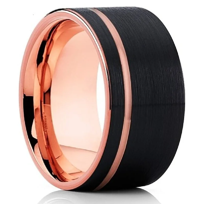 Fashion Rings with Zodiac Symbols in Gold - Filled Metal for a Personalized Touch12Mm Black Tungsten Carbide Wedding Ring Comfort Fit Rose Gold Plated Size 713