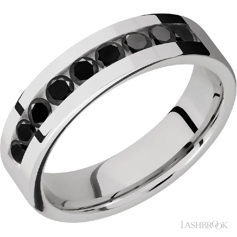 Princess - Cut Women's Diamond Rings in White Gold with a High - Clarity Diamond for a Modern LookMen's Cobalt Chrome Black Diamond Ring