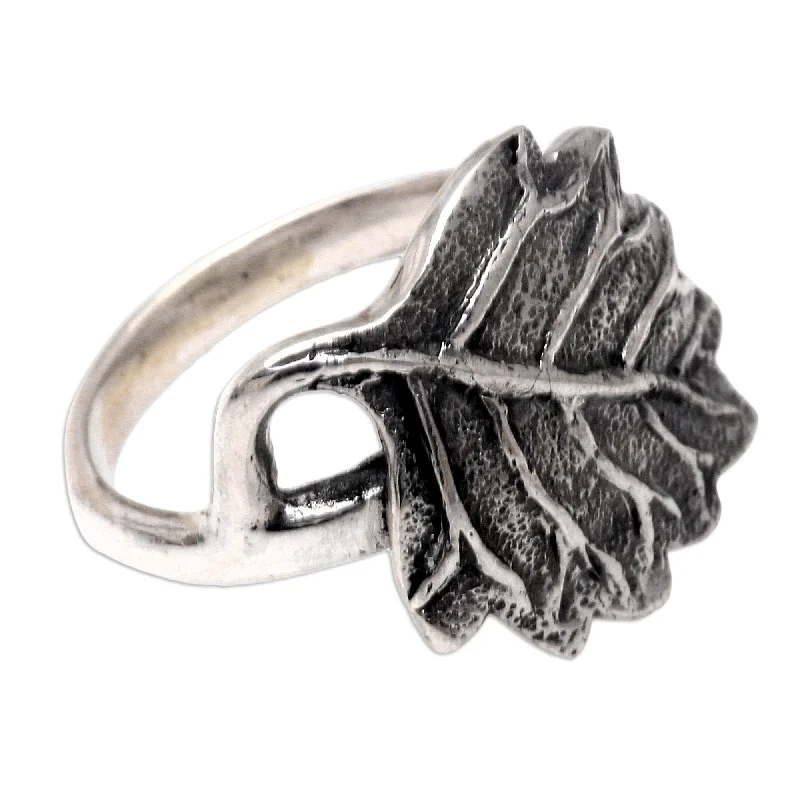 Textured Fashion Rings in Pewter with Hammered and Embossed SurfacesNovica Handmade Autumnal Melody Sterling Silver Cocktail Ring