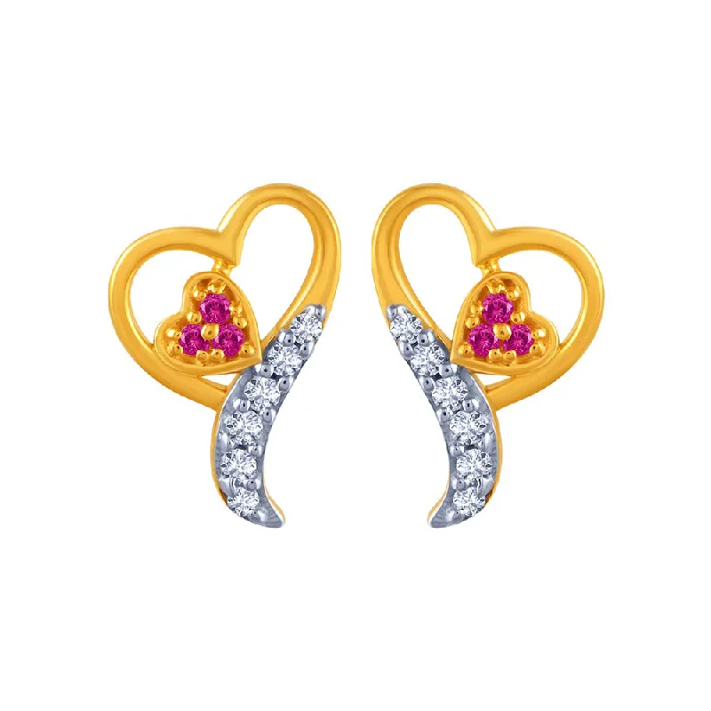 Women's Diamond Rings with Opal Inlays and Diamond Accents for a Mysterious and Iridescent Look14k Heart Cantered  Earrings With Violet Stones