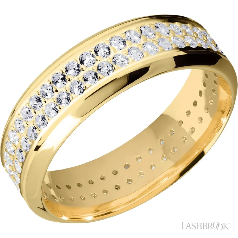 Women's Solitaire Diamond Rings with Round - Cut Diamonds and Platinum Settings for an Elegant EngagementMen's Yellow Gold and Diamond Eternity Ring