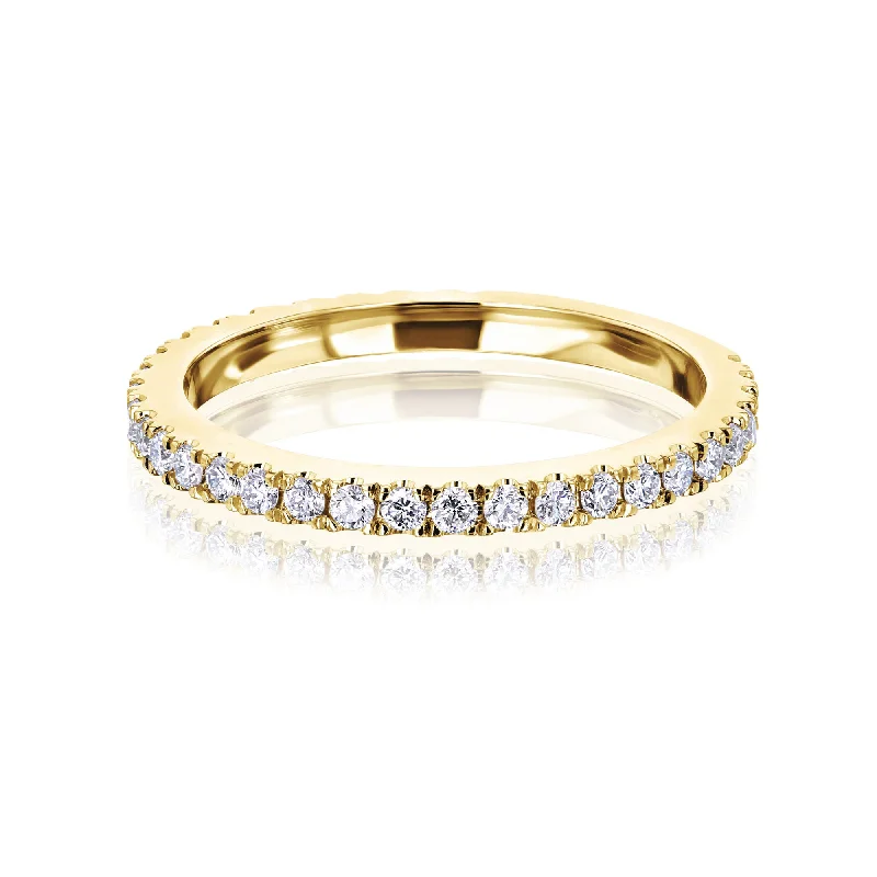 Stackable Fashion Rings in Rose - Gold Tone with Delicate Floral EngravingsNear Eternity Ring