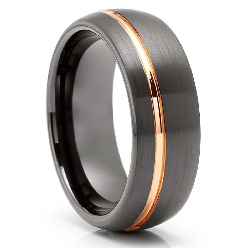 Beaded Fashion Rings in Natural Stones and Cotton Cord for a Handmade AestheticGunmetal Rose Gold Tungsten Wedding Ring 8Mm Comfort Fit Cobalt Free Size 613