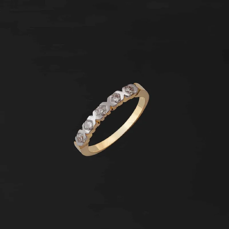 Women's Diamond Rings with Side - Stone Pave Setting for a Sparkling and Continuous Shine18K YG Diamond Band Ring-1pc