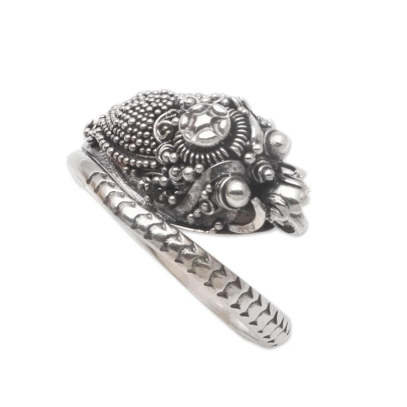 Magnetic Fashion Rings in Stainless Steel with a Modern, Interlocking DesignNovica Handmade Mythical Snake Sterling Silver Cocktail Ring