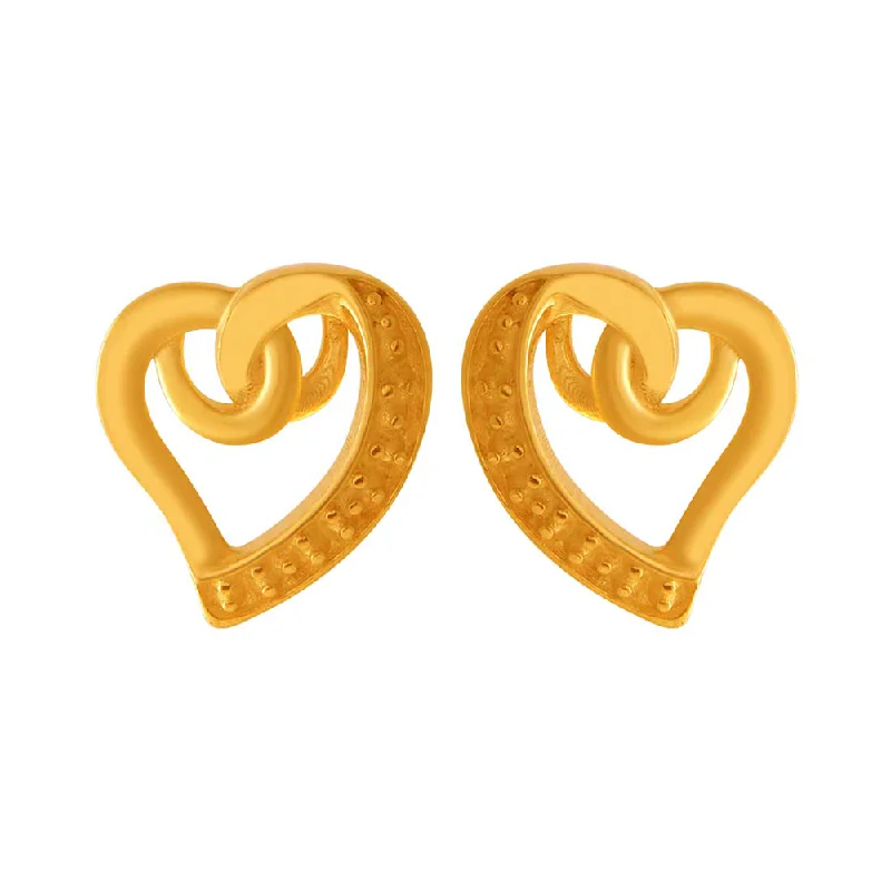 Art Deco - Inspired Women's Diamond Rings with Geometric Designs and Baguette - Cut Diamonds14k Heart Loop Solid Gold Earrings