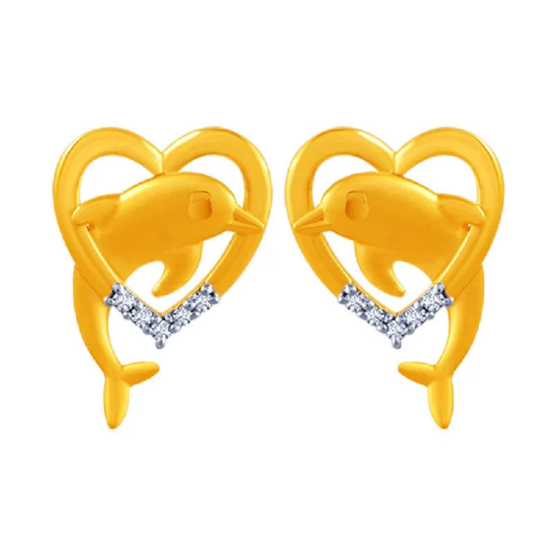 Princess - Cut Women's Diamond Rings in White Gold with a High - Clarity Diamond for a Modern Look14k Heart Shape  Gold Earrings With Dolphin