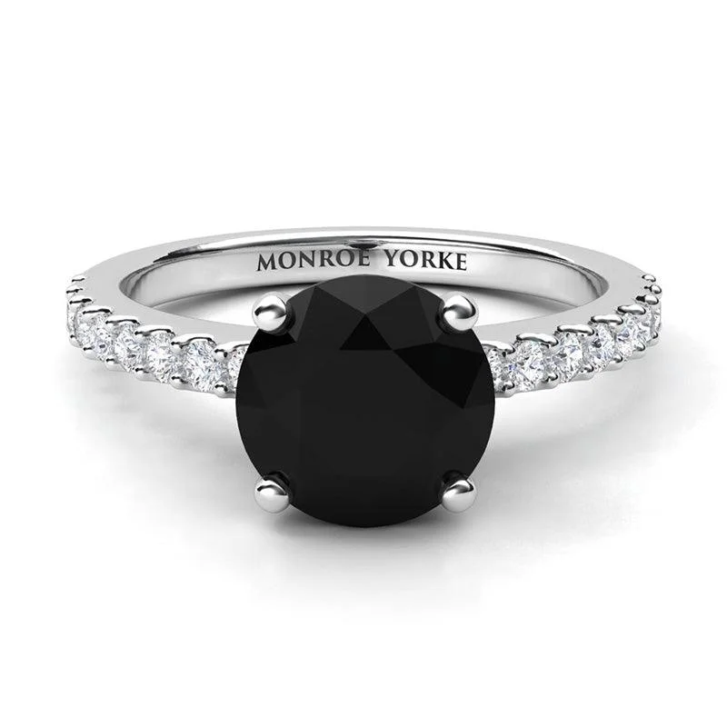 Signature - Design Women's Diamond Rings with a Brand - Specific Pattern and High - Quality DiamondsDesir - Black Diamond Engagement Ring 2.00tdw