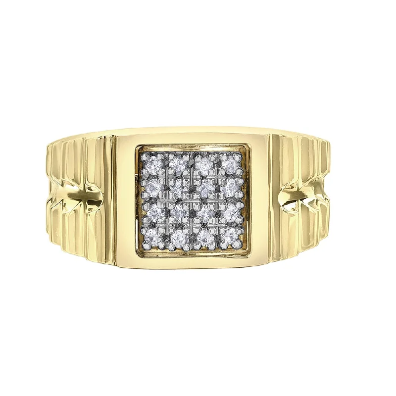 Art Deco - Inspired Women's Diamond Rings with Geometric Designs and Baguette - Cut DiamondsMen's Pavé Diamond Ring