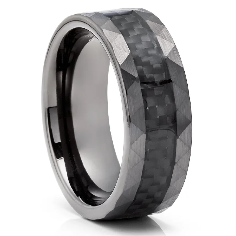 Beaded Fashion Rings in Natural Stones and Cotton Cord for a Handmade AestheticGunmetal Tungsten Carbide Wedding Ring 8Mm Hammered Comfort Fit Size 715