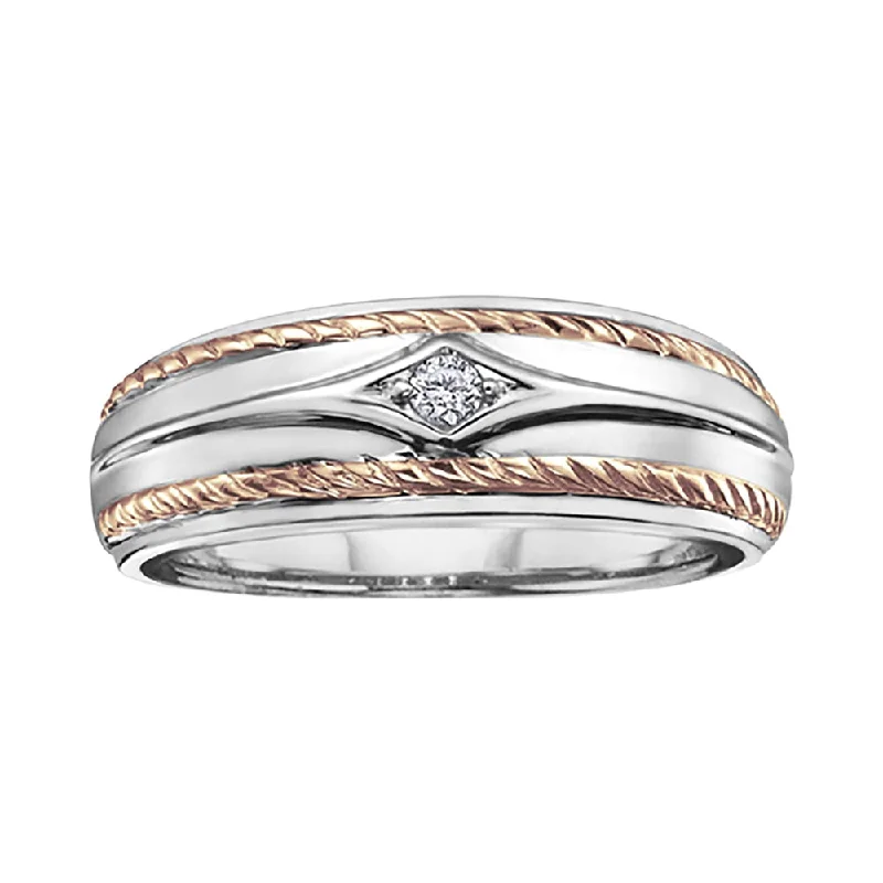 Princess - Cut Women's Diamond Rings in White Gold with a High - Clarity Diamond for a Modern LookTwo-Tone Gold Diamond Band