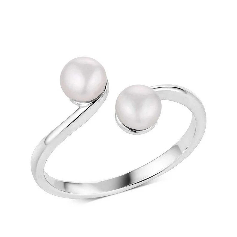 Fashion Rings with Initial Charms in Silver - Plated Metal for a Custom AccessoryMontana Silversmiths Ring Womens Pearl Perfection Wrap RG5878 - Silver