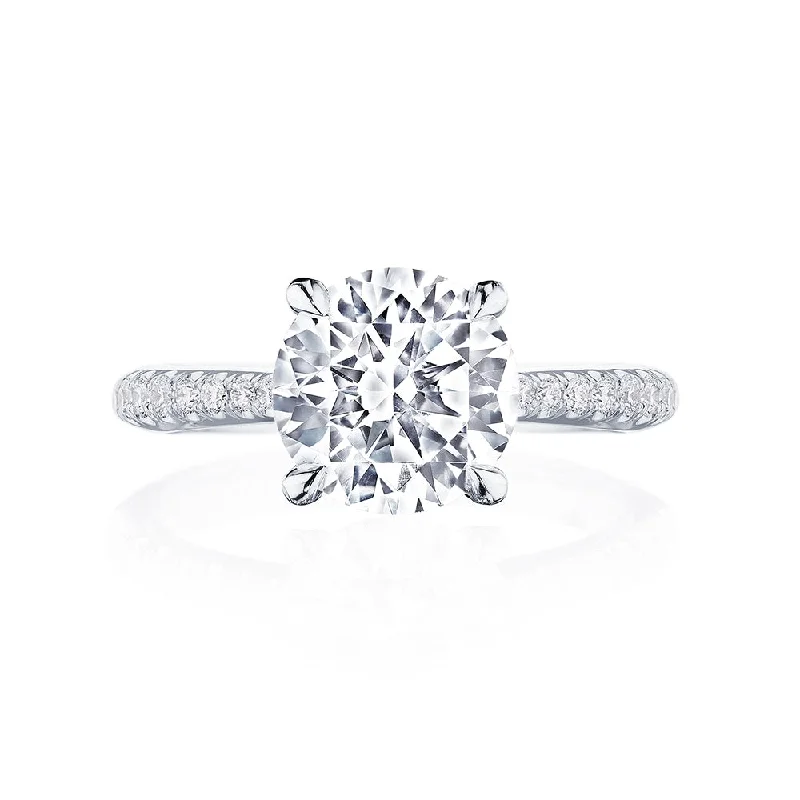 Cathedral - Style Women's Diamond Rings with a Raised Center Setting and Elaborate MetalworkTacori RoyalT Round Engagement Ring Setting