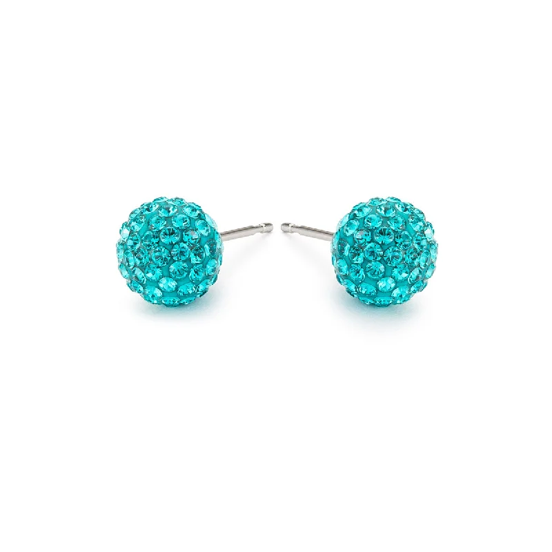 Glow - in - the - Dark Star Stud Earrings for a Mysterious and Night - Time - Friendly AccessoryLarge Turquoise Pave Earrings