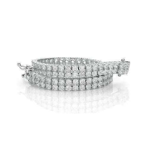 Handmade Bangle Bracelets with Polymer Clay Designs for a Personal TouchRound Brilliant tennis bracelet with 13.86 carats* of diamond simulants in 10 carat white gold