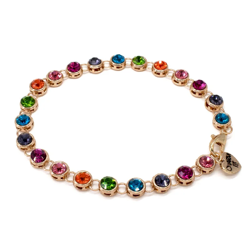 Chamm Bracelets for gift ideasGold Rainbow Rhinestone Bracelet