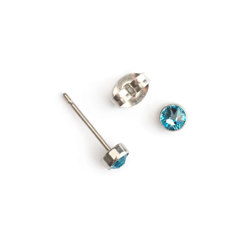 Glow - in - the - Dark Star Stud Earrings for a Mysterious and Night - Time - Friendly AccessoryLight Blue Titanium Stud Earrings