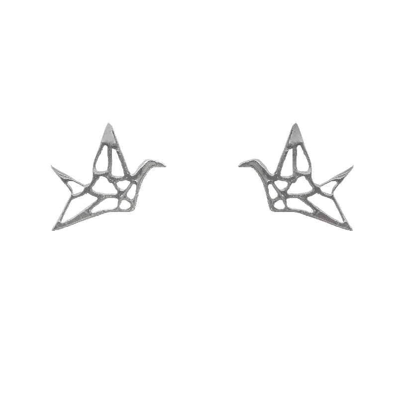 Rose Gold - Plated Bangles with Cubic Zirconia for a Glamorous TouchOrigami Crane Stud Earrings