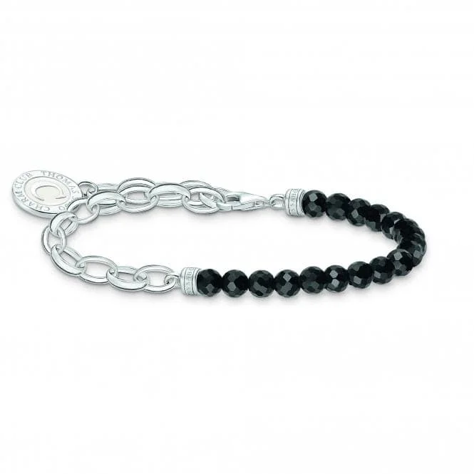 Chamm Bracelets for gift ideasCharmista Black Cold Enamel Obsidian Bracelet A2128-148-11