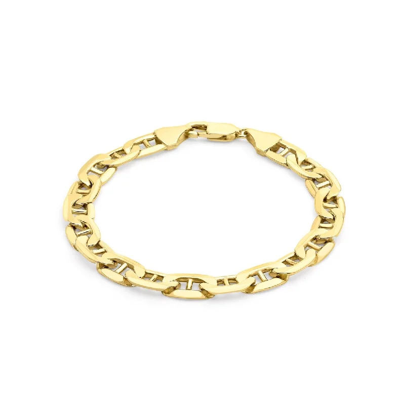 Stretch Bangle Bracelets with Elastic Cord for a Comfortable Fit9K Yellow Gold 200 Rambo Chain Bracelet /8’’