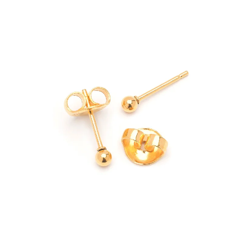 Kids' Plastic Animal - Shaped Stud Earrings in Bright Colors for a Fun and Safe AccessoryTiny Ball Stud Earrings Gold Plated