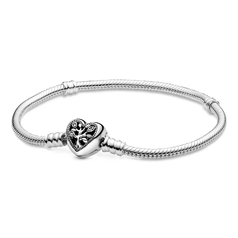 Chamm Bracelets with natural materialsPandora Moments Family Tree Heart Clasp Snake Chain Bracelet