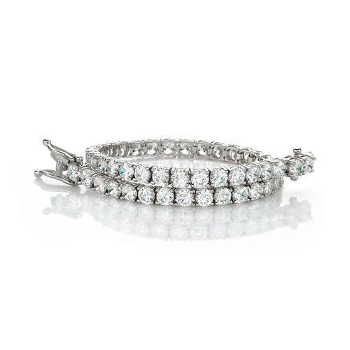 Handmade Bangle Bracelets with Polymer Clay Designs for a Personal TouchRound Brilliant tennis bracelet with 9.52 carats* of diamond simulants in 10 carat white gold