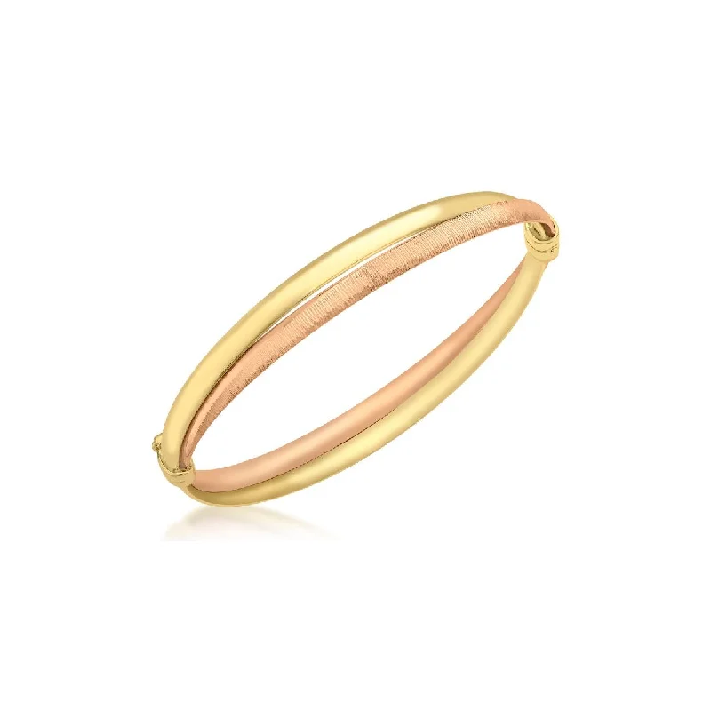 Enamel - Coated Bangles in Vibrant Rainbow Colors for a Playful Style9K 2-Colour Gold Crossover Bangle