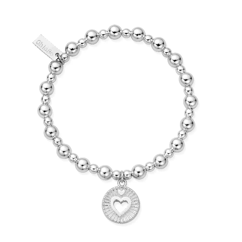 Chamm Bracelets for yoga loversMini Small Ball Guiding Heart Bracelet