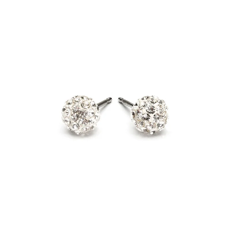 14K Gold Plated Heart - Shaped Stud Earrings for a Romantic and Feminine LookMedium Crystal Pave Earrings