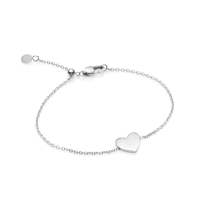 Chamm Bracelets with natural materialsLittle Luxe Heart Bracelet (Silver)