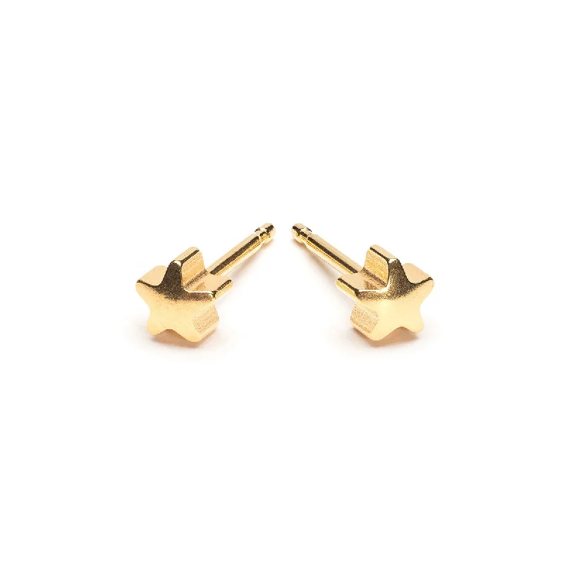 Kids' Plastic Animal - Shaped Stud Earrings in Bright Colors for a Fun and Safe AccessoryGold Plated Star Stud Earrings