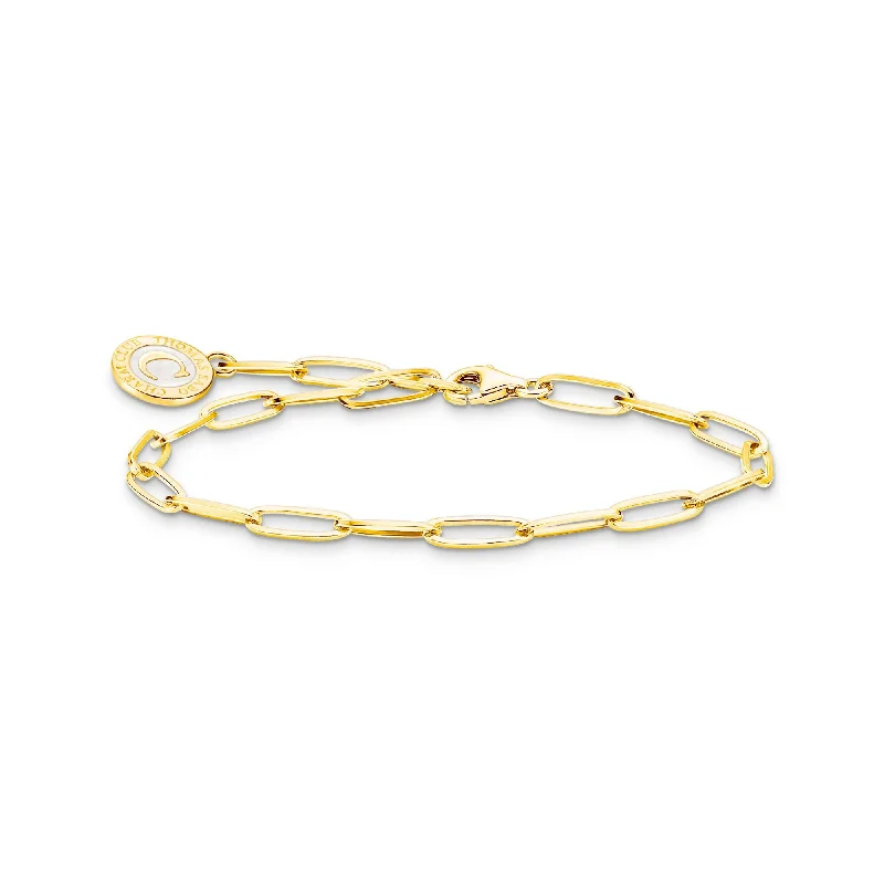 Chamm Bracelets with adjustable sizesCharm bracelet with cold enamel gold plated