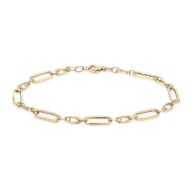 Plus Size Women's Wide Bangle Bracelets in Matte Finish for a Statement PieceBracelet with diamond simulant in 10 carat yellow gold