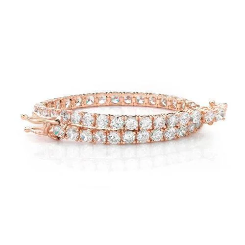 Bangle Bracelets with Celtic Knotwork for a Symbolic and Stylish LookRound Brilliant tennis bracelet with 9.52 carats* of diamond simulants in 10 carat rose gold