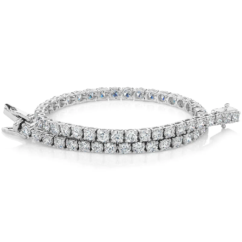 Children's Bangle Bracelets with Animal - Shaped Charms for a Cute AccessorySignature Simulant Diamond 5 carat* TW round brilliant tennis bracelet in 10 carat white gold