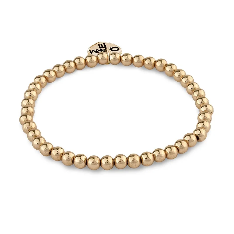 Chamm Bracelets for everyday wear4mm Gold Bead Bracelet