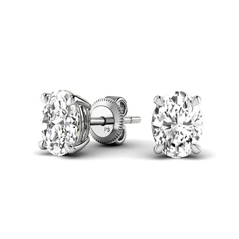 Glow - in - the - Dark Star Stud Earrings for a Mysterious and Night - Time - Friendly Accessory0.60-5.00 CT Oval Cut Lab Grown Diamonds - Stud Earrings